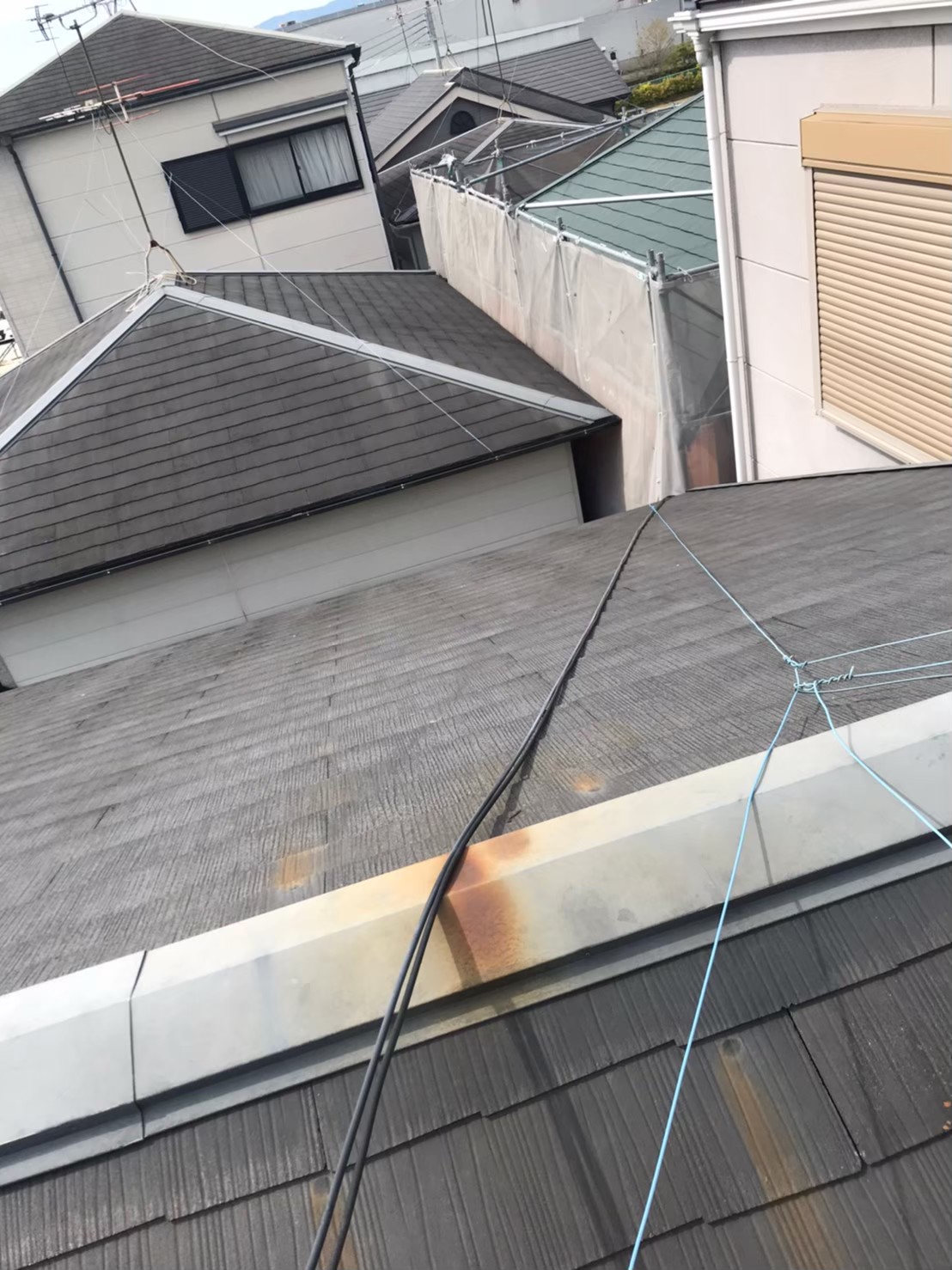 無料点検屋根のアンテナ倒壊